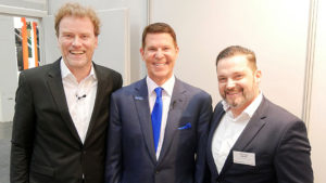 JDB ContentWerft-Gründer Jens de Buhr, Internetpionier und DocuSign-Chef Keith Krach und Thomas Eilrich, Chefredakteur DUB UNTERNEHMER-Magazin (v. li.)